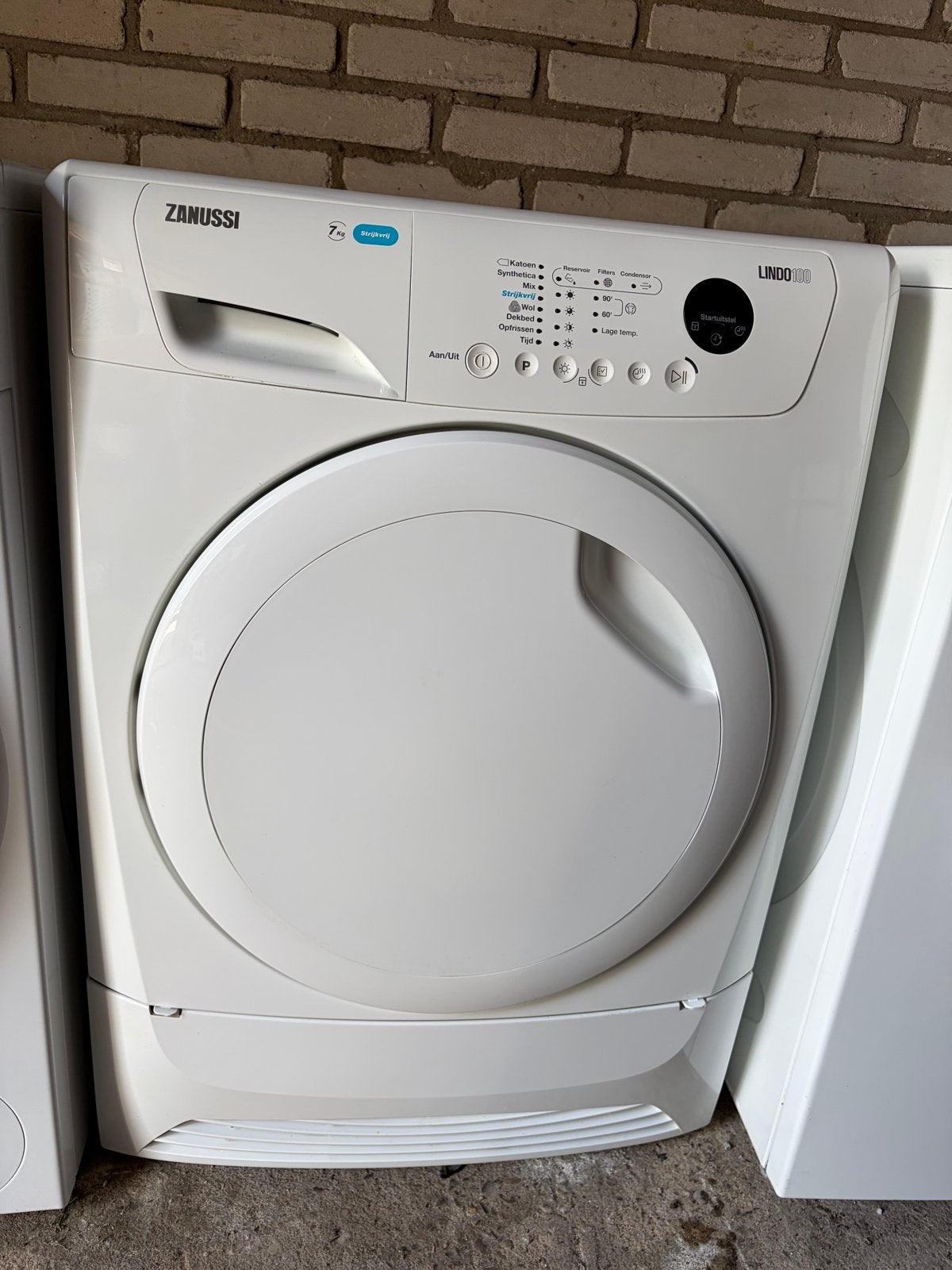 Zanussi Lindo 100 Condensdroger 7kg, Ophalen, 6 tot 8 kg, Gebruikt, Voorlader