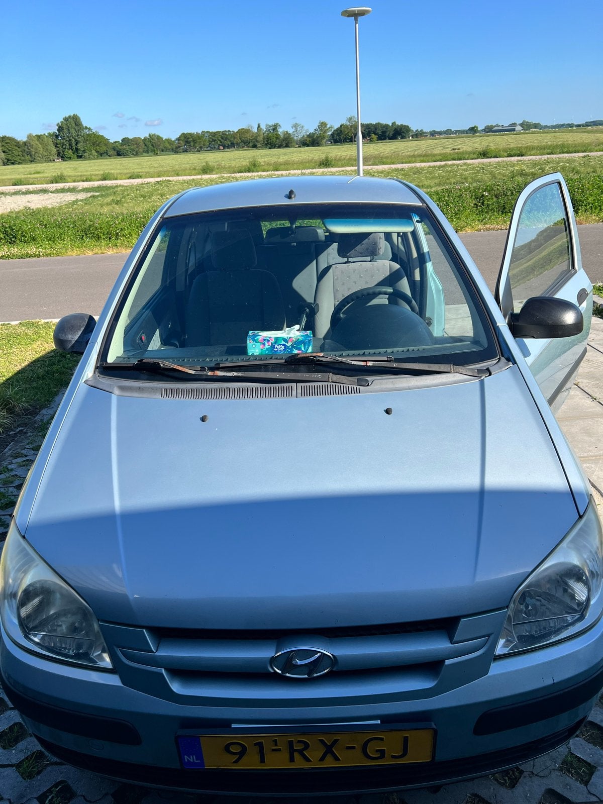 Hyundai Getz 1.1 5DRS 2005 Blauw, Auto's, Voorwielaandrijving, 450 kg, 31 €/maand, 4 cilinders