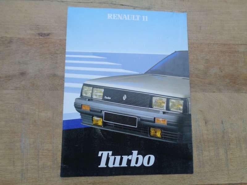 Renault 11 Turbo - Folder Brochure Nederlands - Druk 1984, Verzenden, Gelezen, Renault
