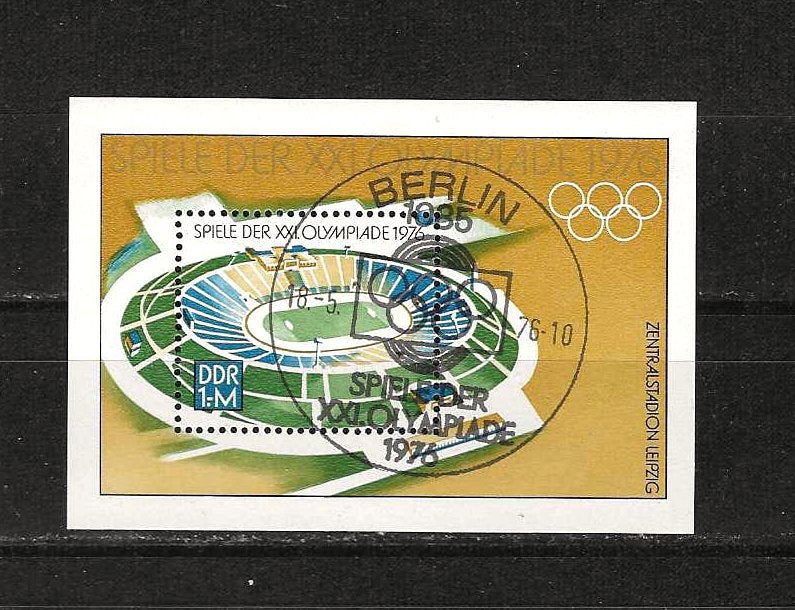 DDR blok 46, Ophalen of Verzenden, DDR, Gestempeld