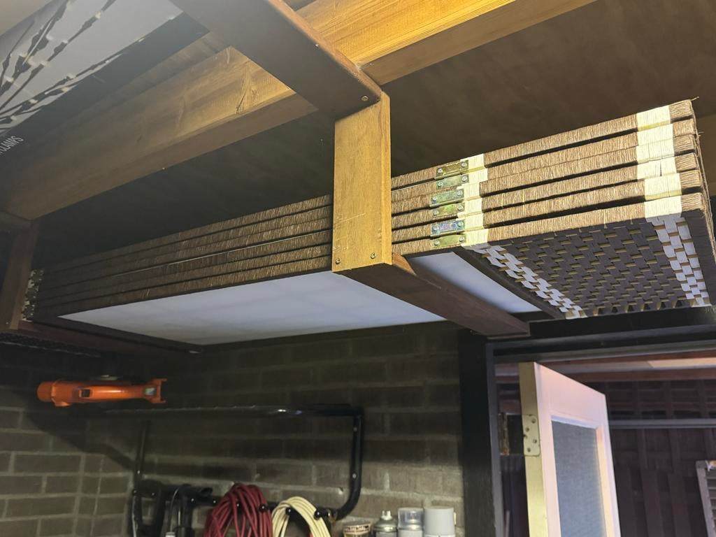 Houten vouwdeur, bruin met wit, diverse maten, Ophalen, Gebruikt, 80 tot 100 cm, Binnendeur