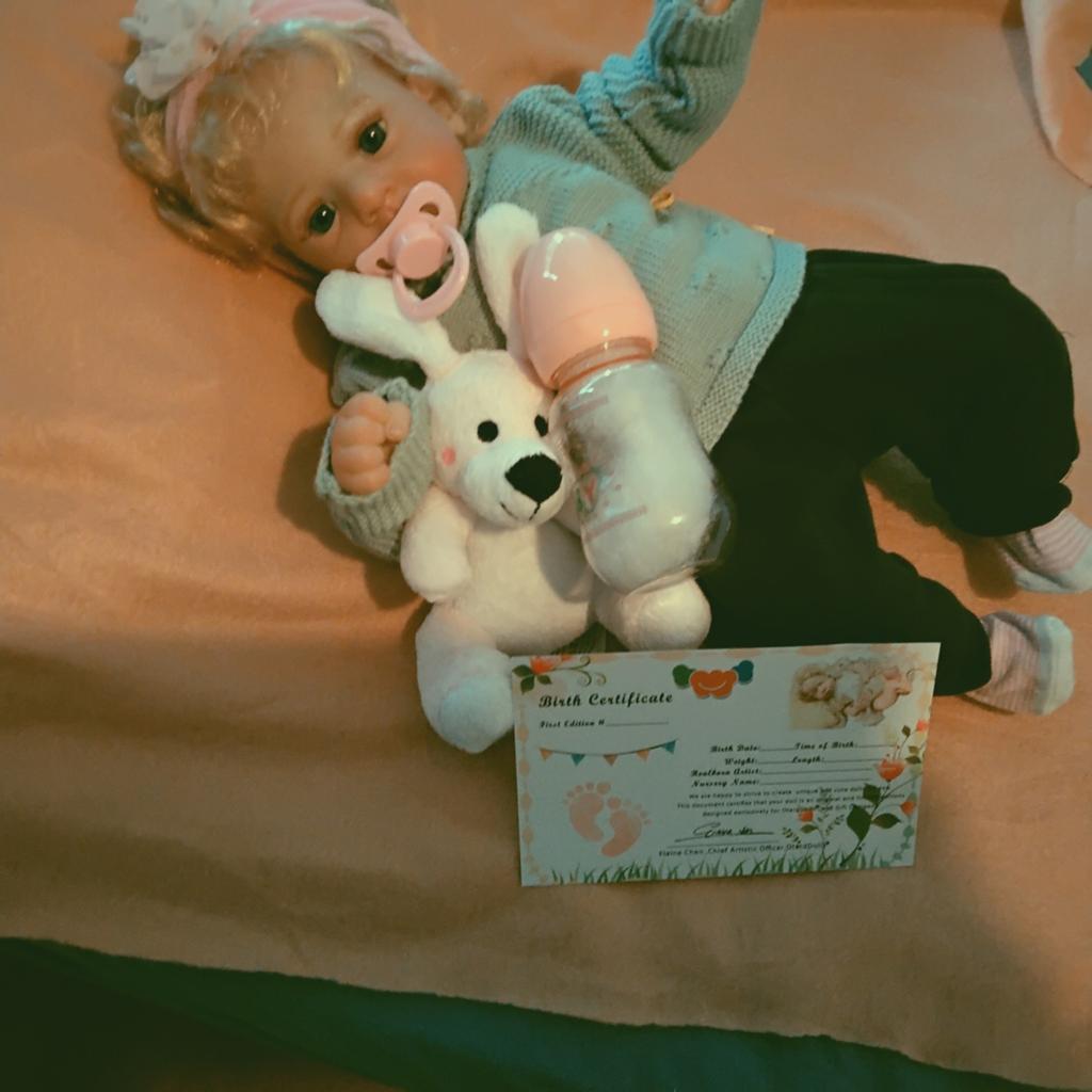 Reborn meisje, Verzamelen, Poppen, Ophalen of Verzenden, Zo goed als nieuw, Babypop, Levensecht of Reborn