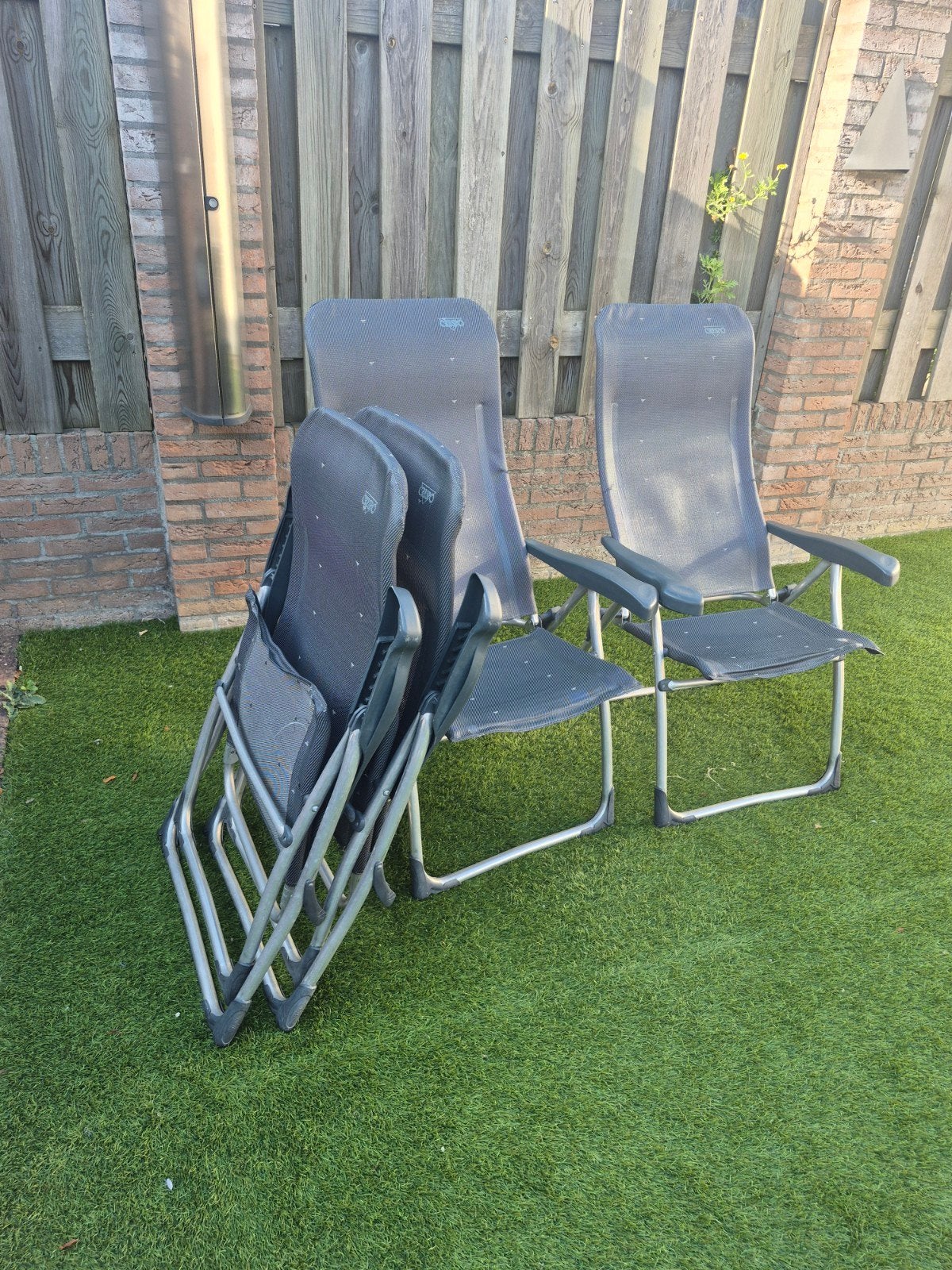 Crespo Set van 4 campingstoelen - Comfortabel en opvouwbaar, Ophalen of Verzenden, Gebruikt, Campingstoel