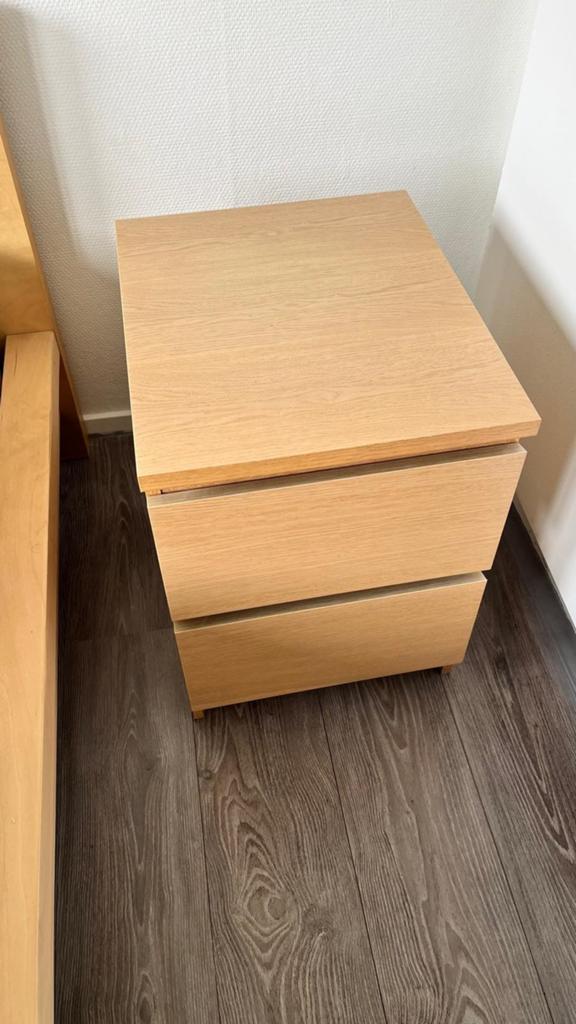 IKEA Nachtkastje met 2 lades - Ideaal voor studenten, Ophalen, Gebruikt, Minder dan 45 cm, 55 tot 70 cm