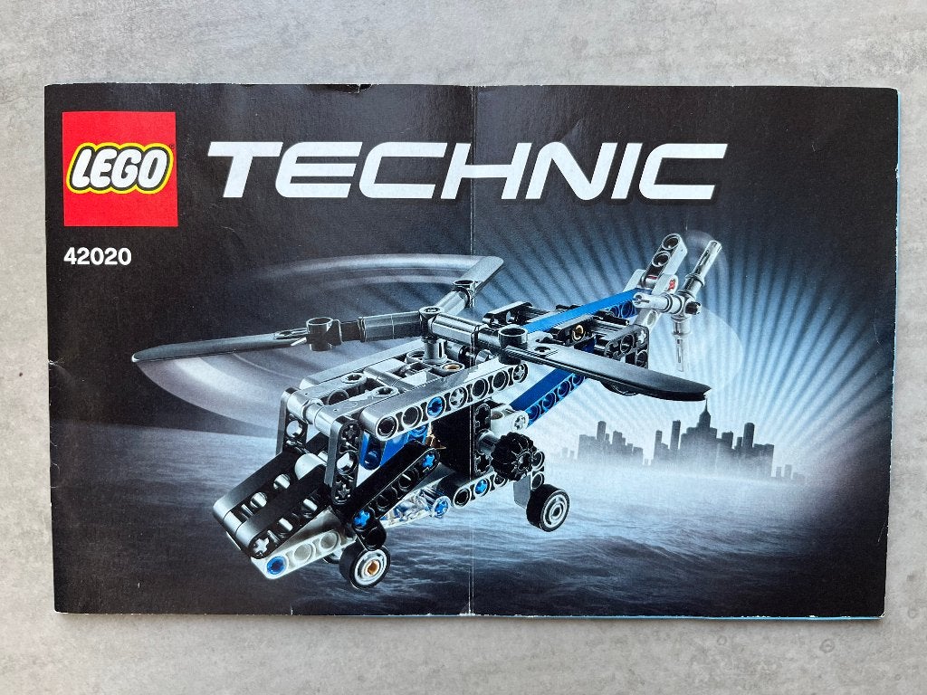 LEGO Technic Helikopter met dubbele rotor, set 42020, Gebruikt, Lego, Inclusief instructies, Ophalen of Verzenden