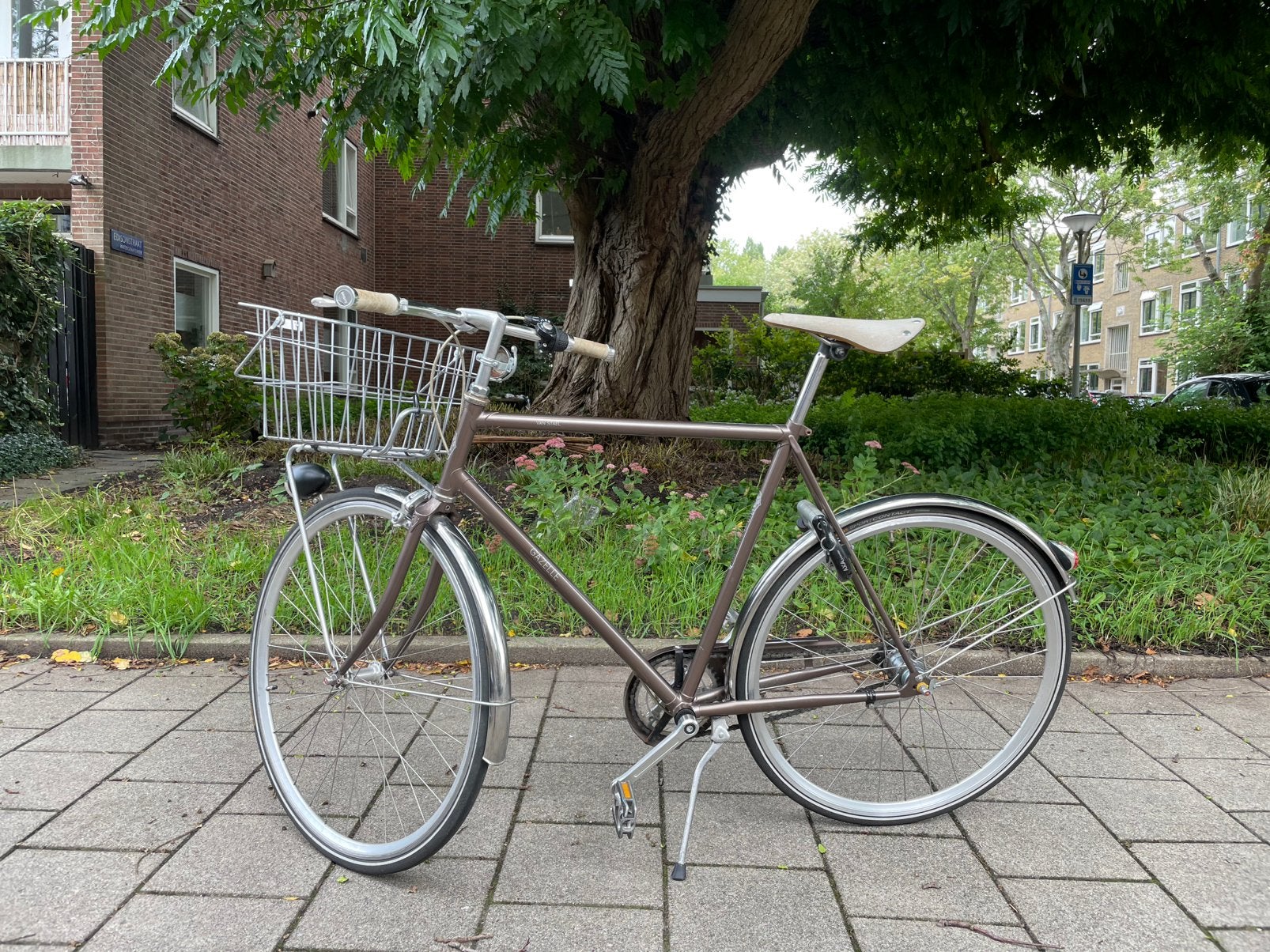Gazelle van Stael, heren, frame 59, 3 versnellingen, Ophalen, Terugtraprem, Versnellingen, Zo goed als nieuw