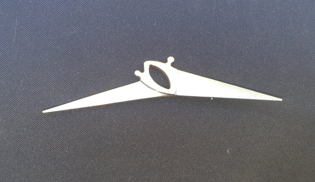 Vintage Zilveren Broche - Modern 1960 Design, Gebruikt, Ophalen of Verzenden, Zilver, Zilver