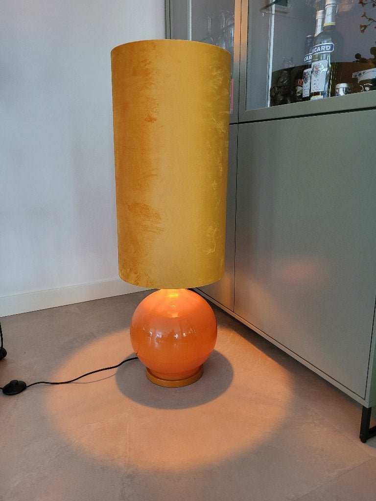 Vloerlamp orange, Ophalen, Modern retro, Minder dan 100 cm, Glas
