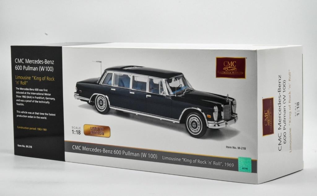 CMC Mercedes-Benz 600 Pullman M-218 1:18 Elvis Presley limit, Ophalen of Verzenden, Nieuw, Auto, Autoart
