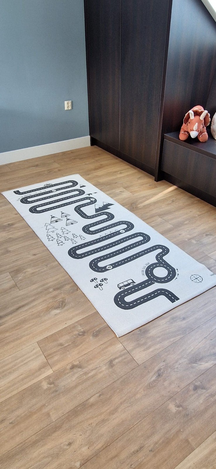 OYOY Speelkleed - Gebroken Wit/Zwart Wegdek Design, Ophalen, Gebruikt