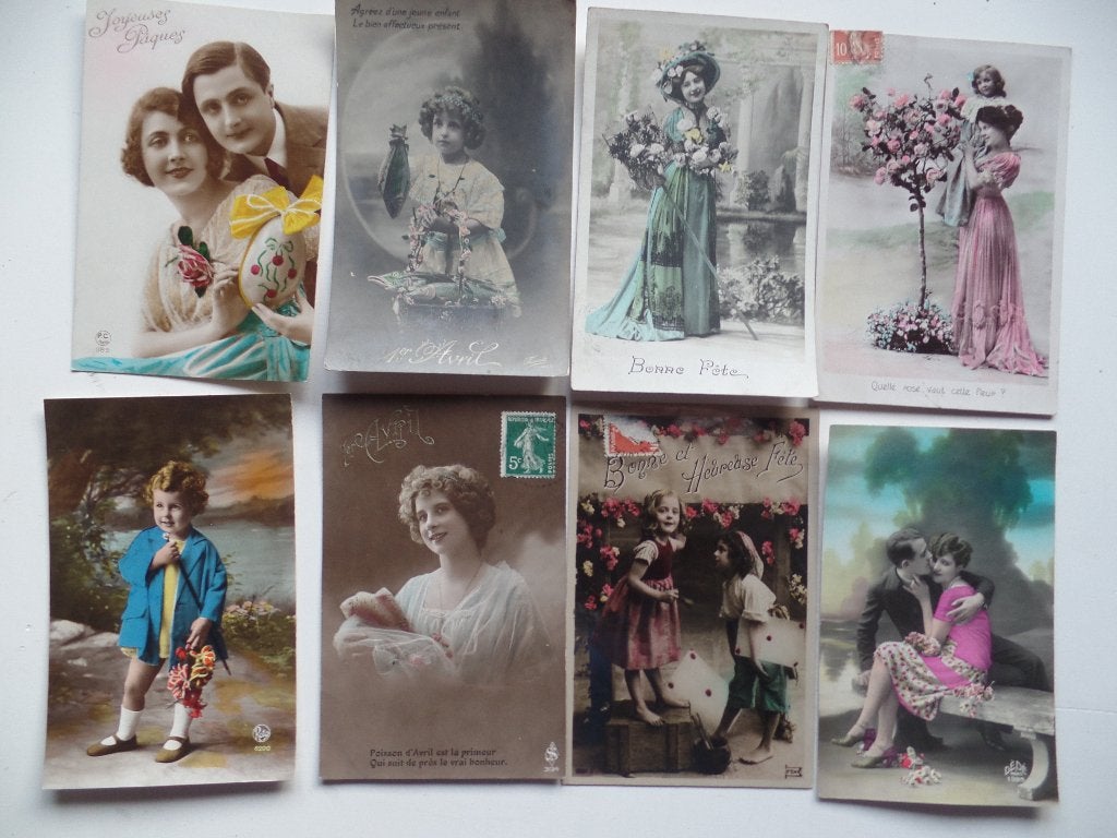 100 kaarten Fantasie / Brocante, Ophalen of Verzenden, 1920 tot 1940, Gelopen, Overige thema's