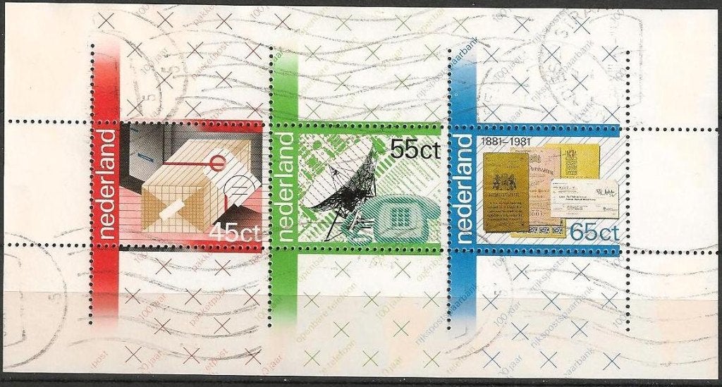 5 Blokken Nederland O.  ADV. no.82 I., Verzenden, Na 1940, Gestempeld