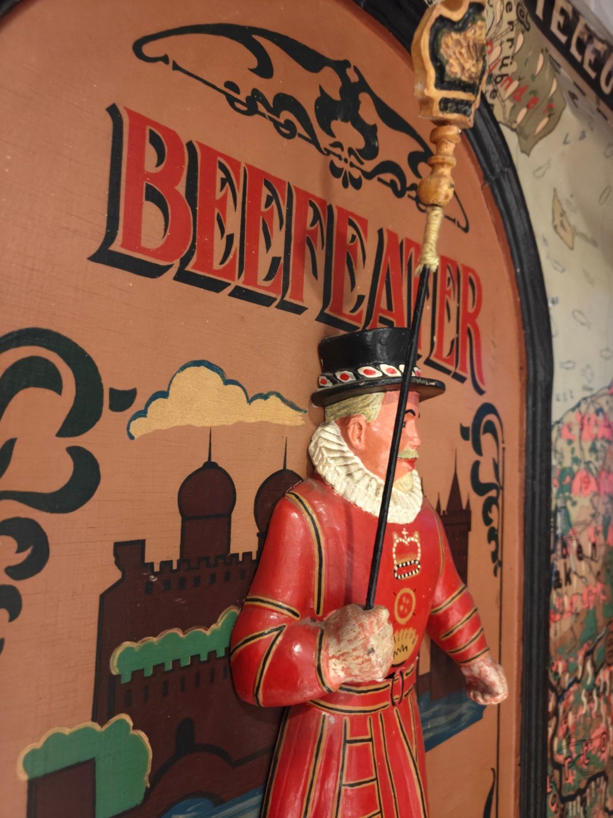 Super zeldzaam 3D Pub Bord Beefeater met lans 75 x 45 cm
gew, Reclamebord, Gebruikt, X., Ophalen