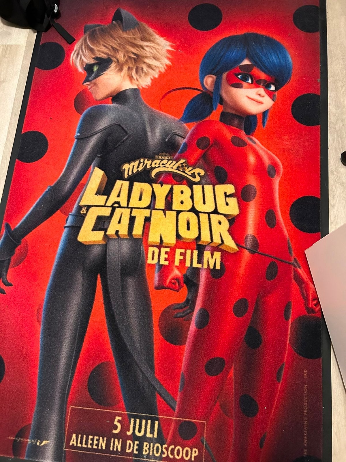 Ladybug & Cat Noir De Film Vloerkleed - Zo goed als nieuw, Ophalen, Zo goed als nieuw, Meerkleurig, Textiel