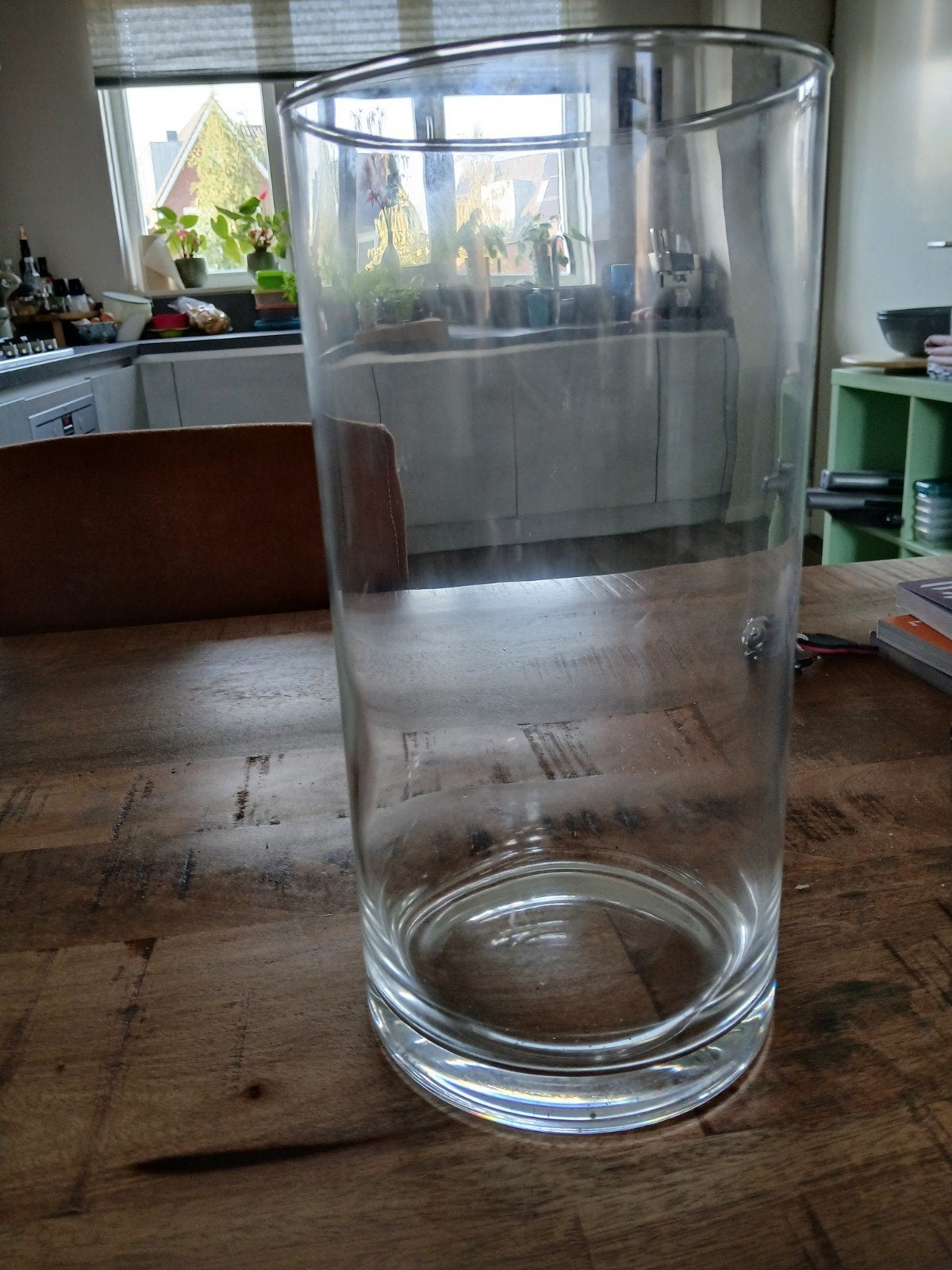 Grote glazen vaas/cilinder - Decoratief en veelzijdig, Ophalen of Verzenden