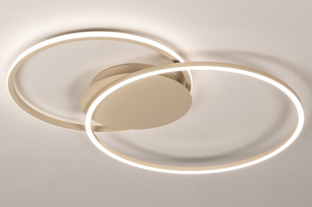 beige 70cm plafondlamp led taupe keuken bank badkamer lamp, Ophalen of Verzenden, Nieuw