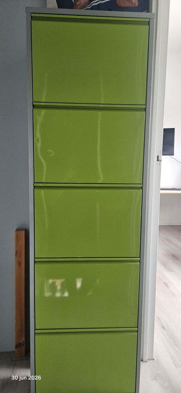 Groene schoenen kast, Huis en Inrichting, Ophalen, Gebruikt