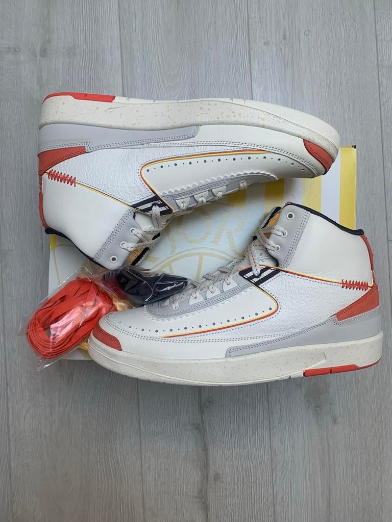 Jordan 2 Retro SP x Maison Chateau Rouge - Maat 44,5, Wit, Nieuw, Ophalen of Verzenden, Sneakers of Gympen