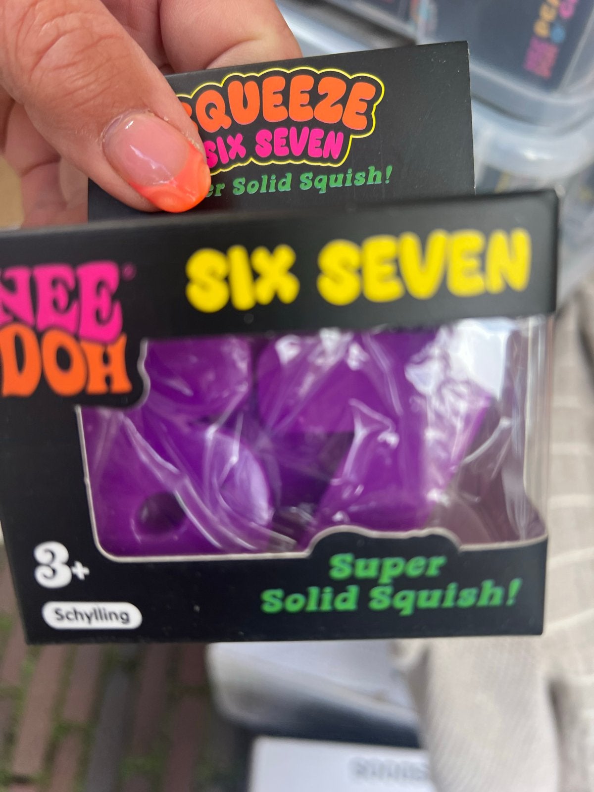 Squeeze Six Seven Super Solid Squish - Paars stressspeeltje, Ophalen of Verzenden, Nieuw, Jongen of Meisje