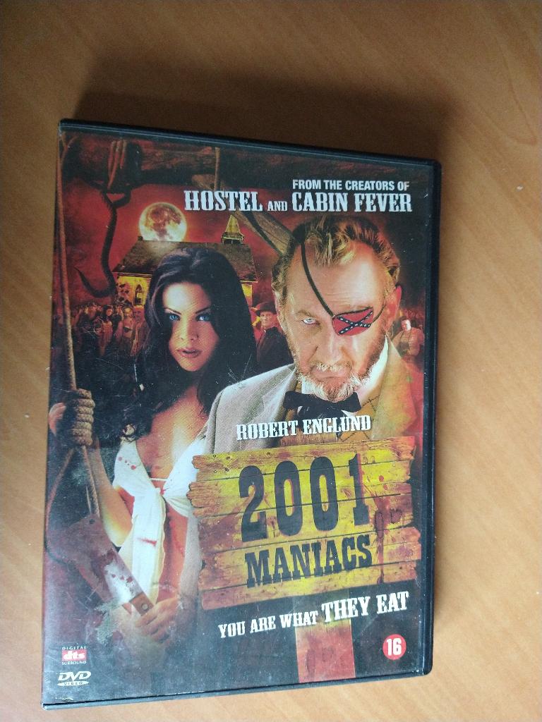 DVD 2001 Maniacs, Cd's en Dvd's, Dvd's | Horror, Zo goed als nieuw, Overige genres, Alle leeftijden, Ophalen of Verzenden