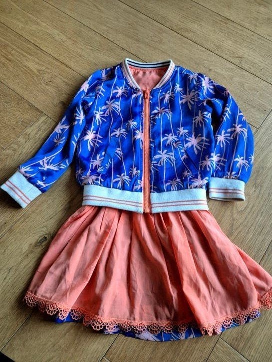 Nono Zomer Set: Bomberjack, Rok & T-shirt (4-5 jaar) maat110, Ophalen of Verzenden, Meisje