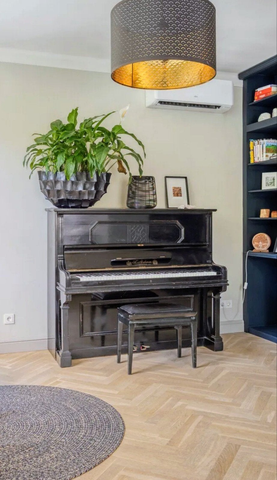 mooie antieke piano F. Adam Krefeld, Ophalen, Gebruikt, Zwart, Piano