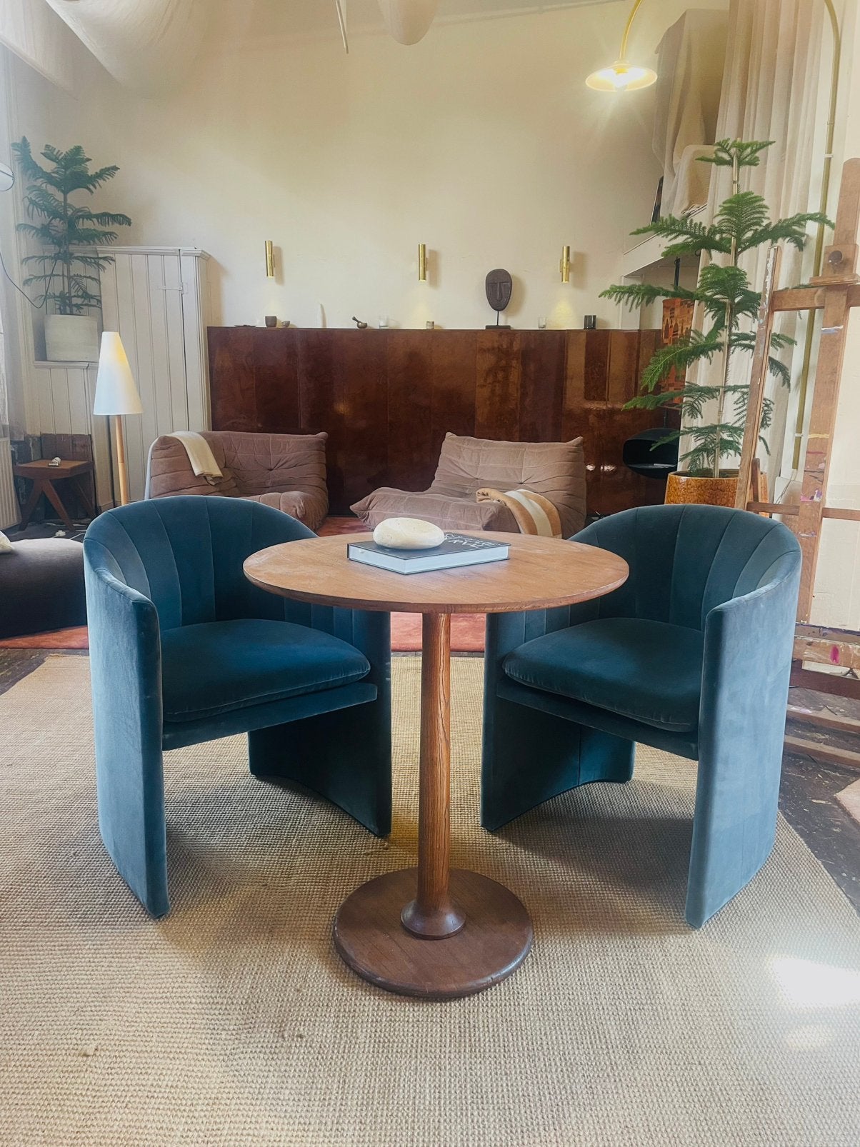 Luxe set eetkamerstoelen &Tradition Loafer, sea grass, 4x, Ophalen of Verzenden, Zo goed als nieuw, Stof, Vier