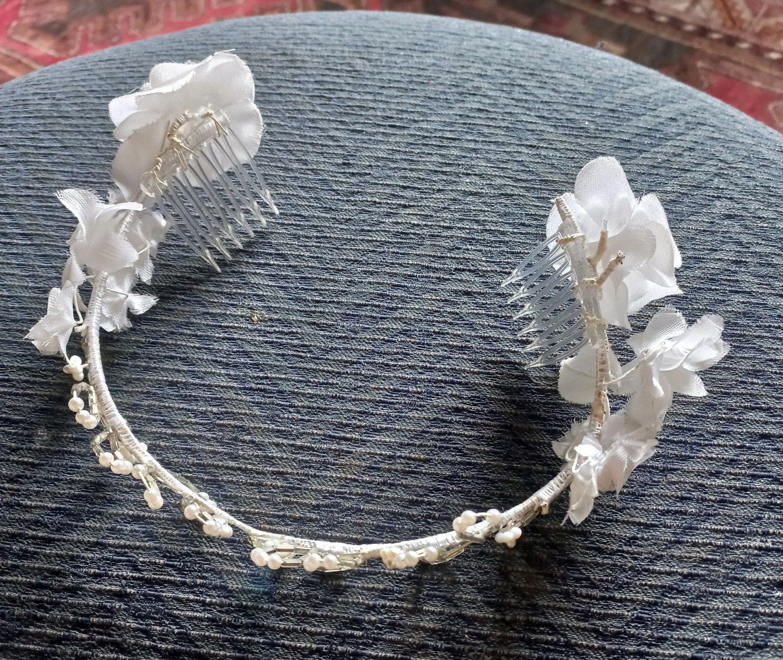 Tiara/Diadeem voor bruid, doop, engel, elfje - nieuw, Ophalen of Verzenden, Nieuw, Wit, Accessoires