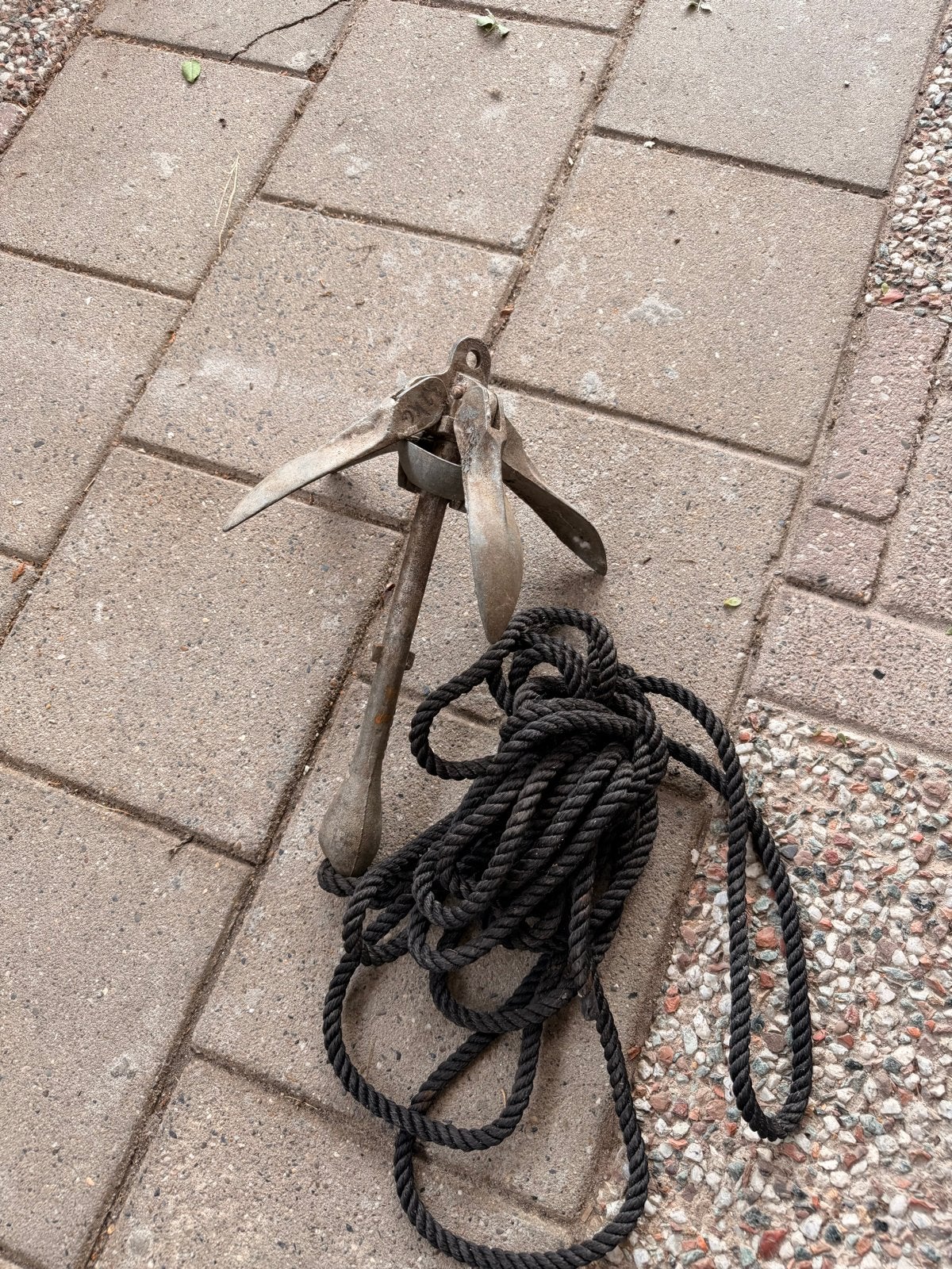 Klap anker met lijn voor boot - Gebruikt, Ophalen of Verzenden, Gebruikt, Overige typen