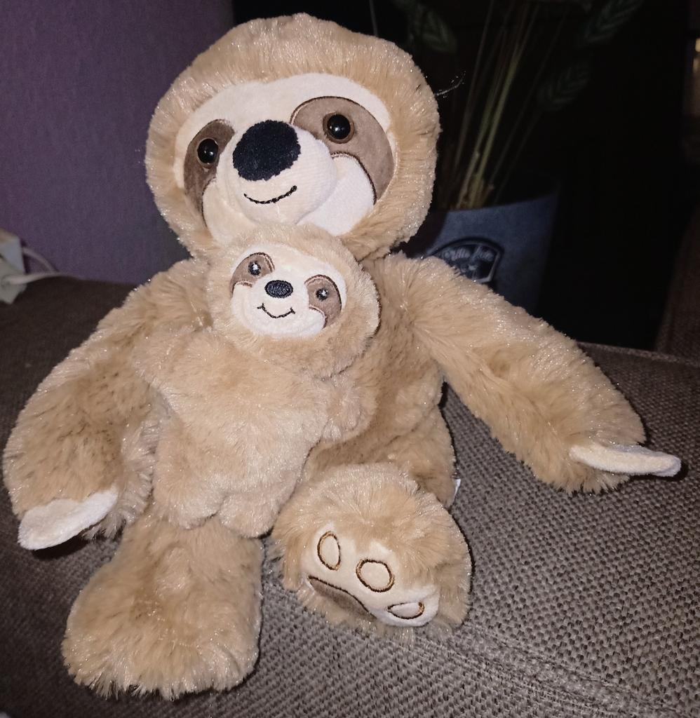 Evora luiaard met baby., Ophalen of Verzenden, Zo goed als nieuw, Bruin, Overige typen