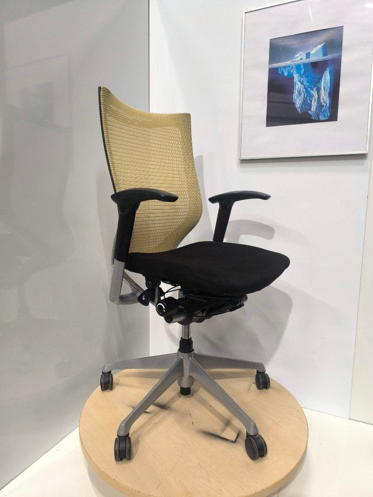 Okamura Baron Ergonomische stoel / werkstoel / stoel,5 stuks, Gebruikt, Zwart, Ophalen of Verzenden, Bureaustoel