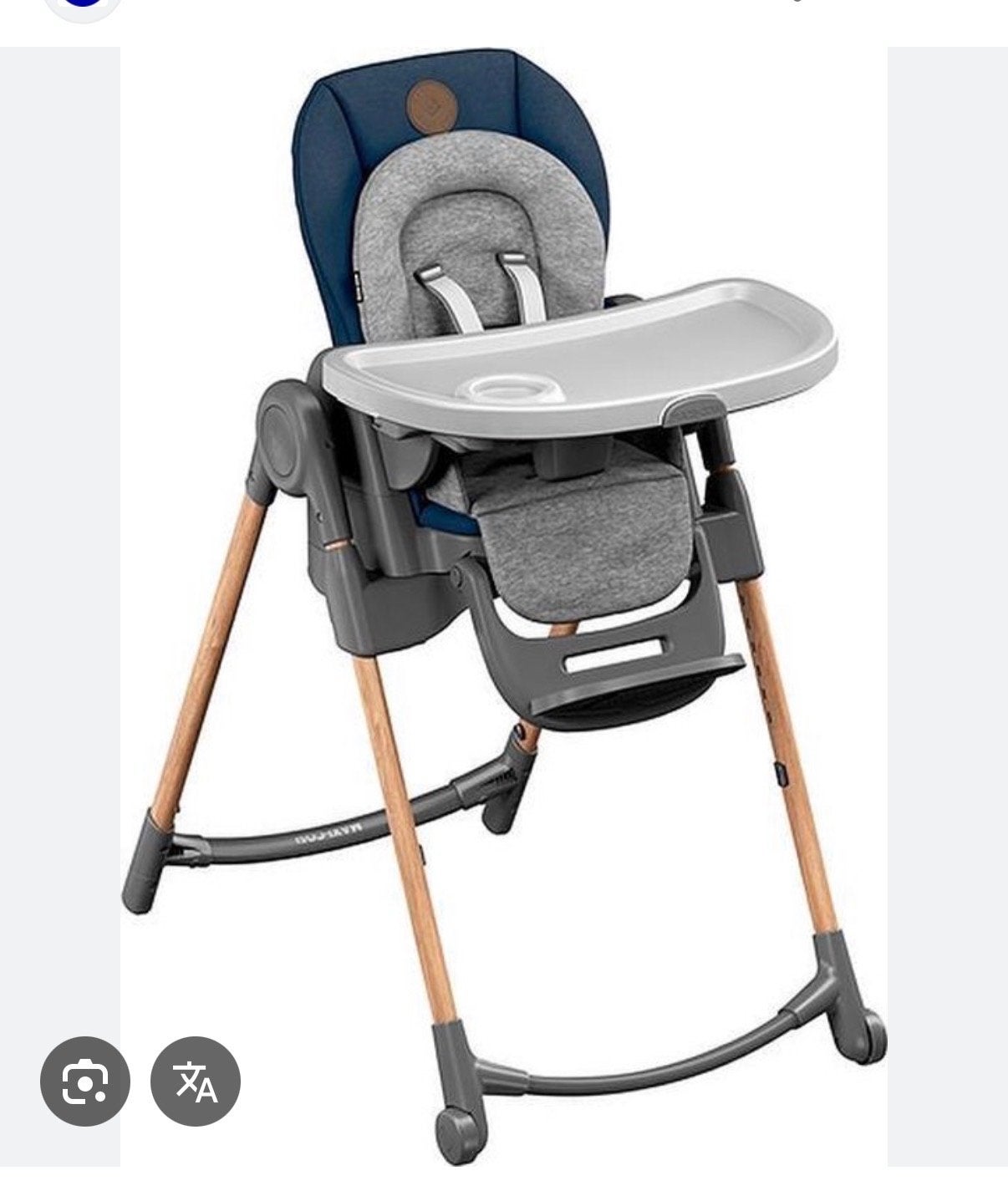 Maxi-Cosi Minla kinderstoel - Blauw - zeer mooi nog, Ophalen, Zo goed als nieuw, Meegroeistoel, Afneembaar eetblad