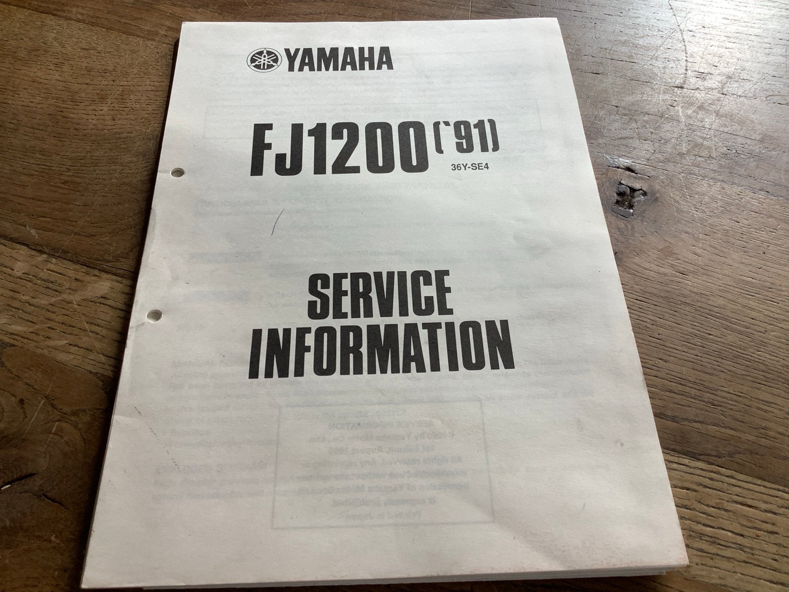 Yamaha FJ1200 ('91) Service Informatie & Schema's. (26), Verzenden, Yamaha
