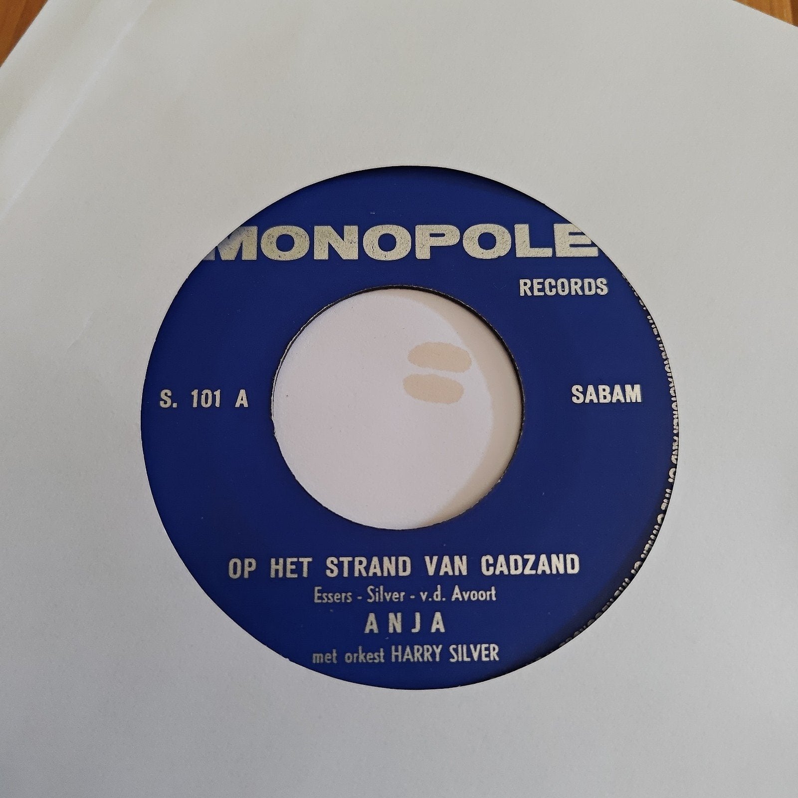 Anja - Op Het Strand Van Cadzand (Monopole Records S. 101 A), Gebruikt, 7 inch, Ophalen of Verzenden, EP