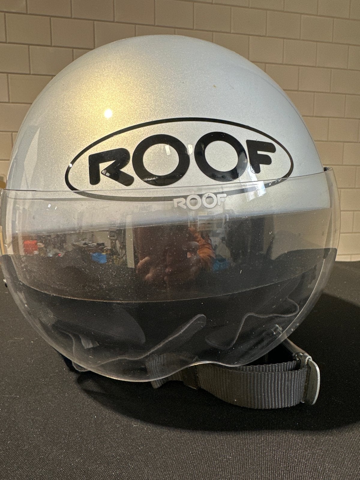 ROOF Scooterhelm - Zilver/Grijs - Maat M, Ophalen of Verzenden, Gebruikt, Medium