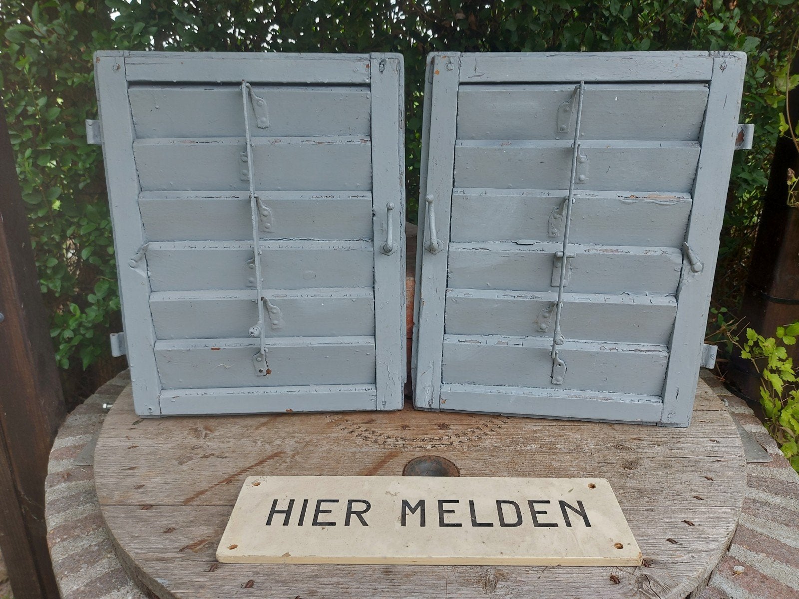 Set kleine antieke shutters ca 48 x 38 cm decoratief, Ophalen of Verzenden