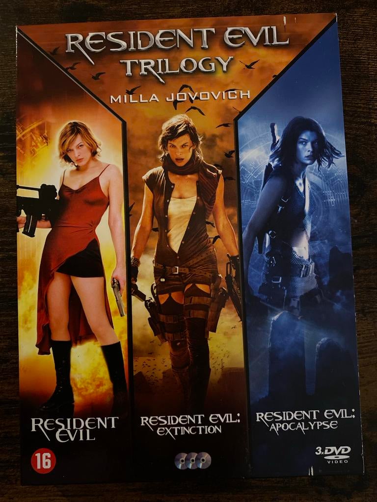 Resident Evil Trilogy DVD Boxset - Actiethriller, Cd's en Dvd's, Gebruikt, Vanaf 16 jaar, Boxset, Actiethriller