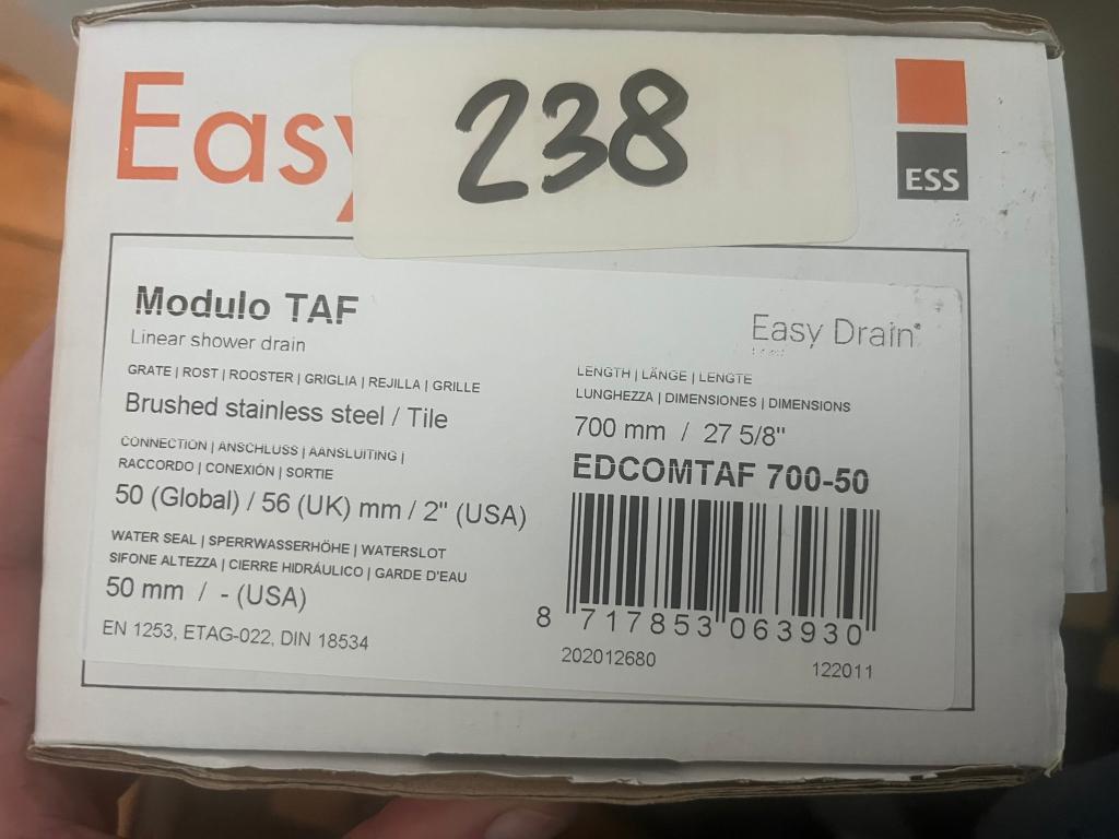 ESS Easy Drain Modulo 50 TAF 70cm, Ophalen, Afvoer, Nieuw, Rvs