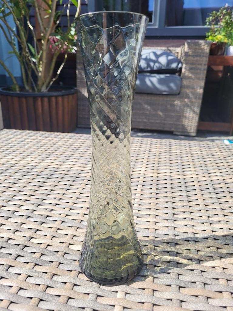 Vintage Alfred Taube Rookglazen Vaas - Jaren '60/'70, Antiek en Kunst, Ophalen of Verzenden