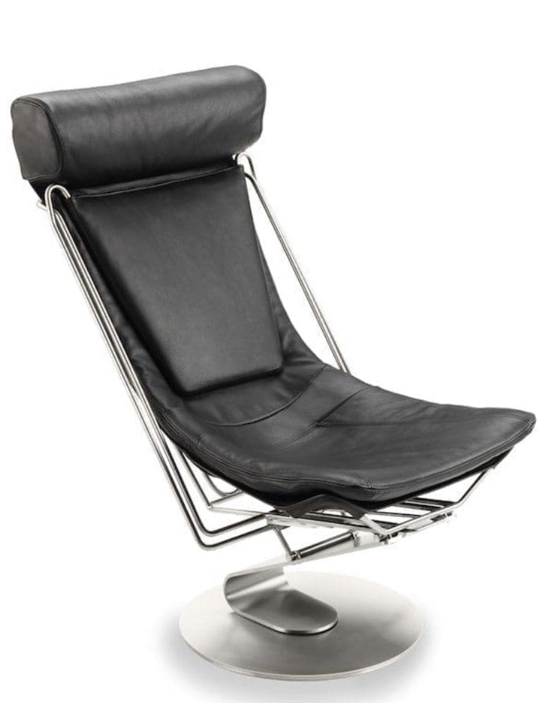 Fauteuil, Stouby Interdane, Oluf Lund, Ophalen, Zo goed als nieuw, Leer, 50 tot 75 cm