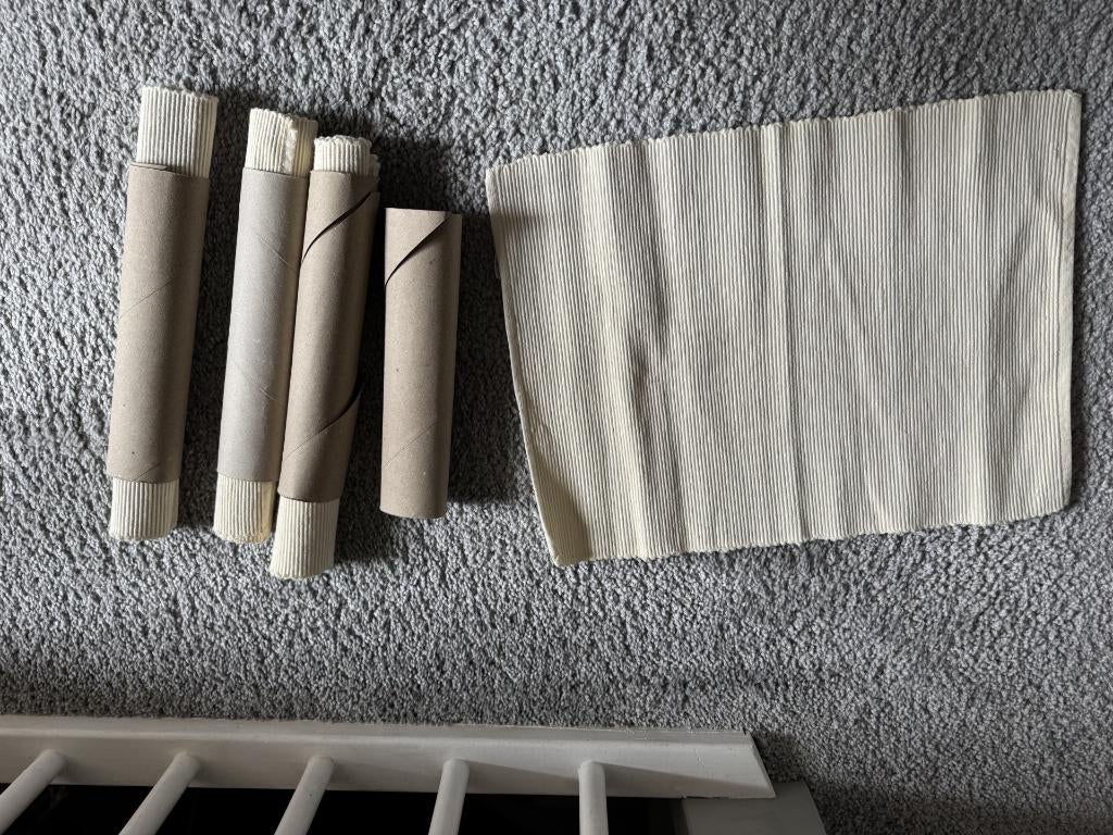 4 katoenen Placemats - Creme kleurig, Ophalen of Verzenden, Nieuw, Textiel