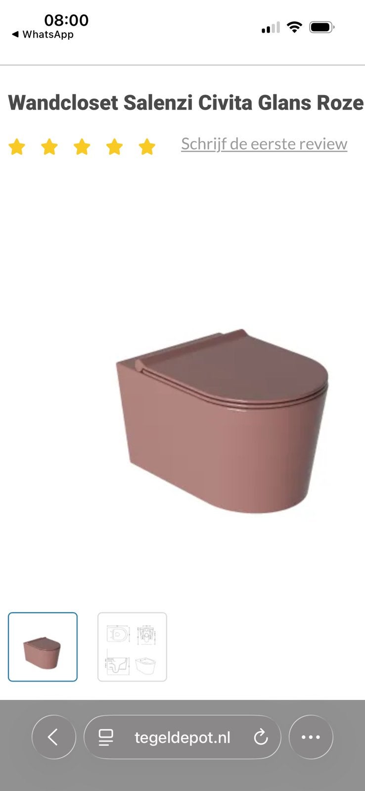 Toilet pot, Doe-het-zelf en Verbouw, Sanitair, Ophalen, Nieuw, Toilet