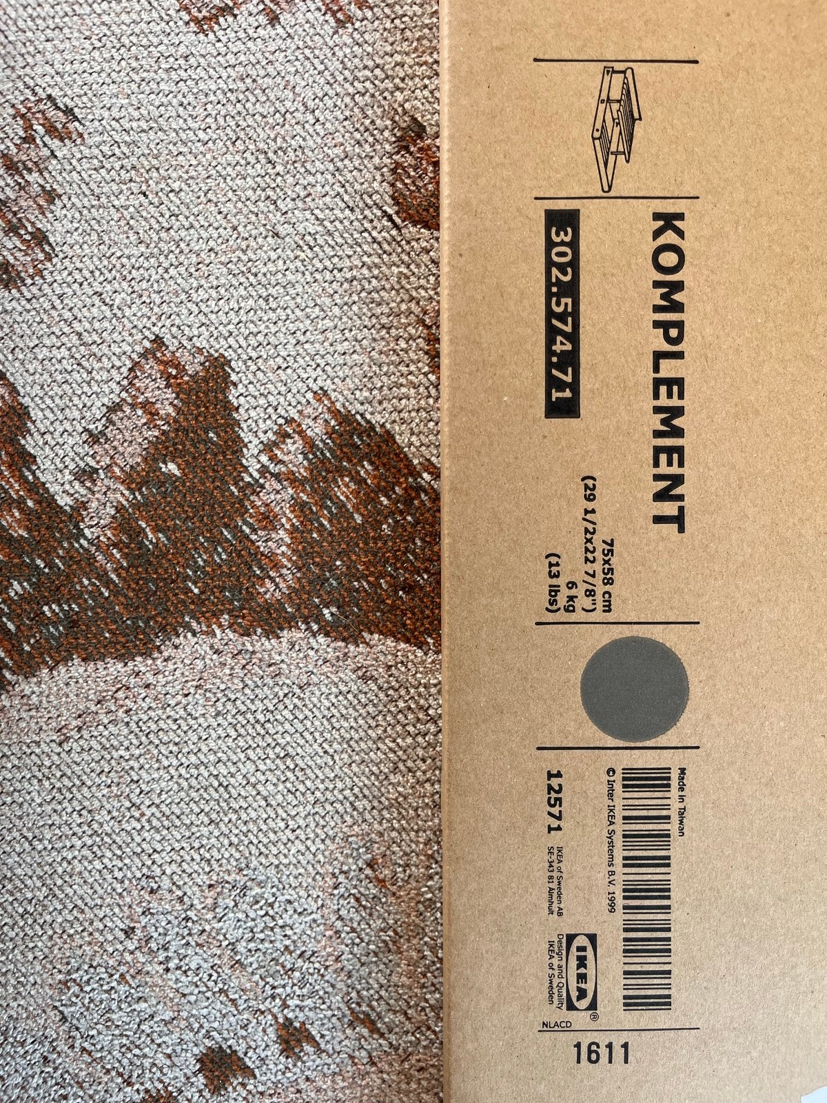 IKEA KOMPLEMENT Uittrekbare schoenenrek 75x58 cm, Ophalen, Nieuw, 50 tot 100 cm, Minder dan 100 cm