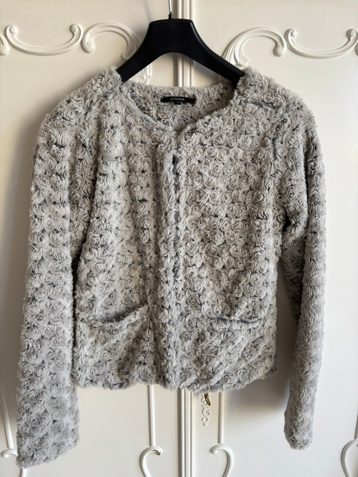 Nieuw grijs fake fur bont vest merk Promiss maat S 36, Ophalen of Verzenden, Nieuw, Maat 36 (S), Grijs