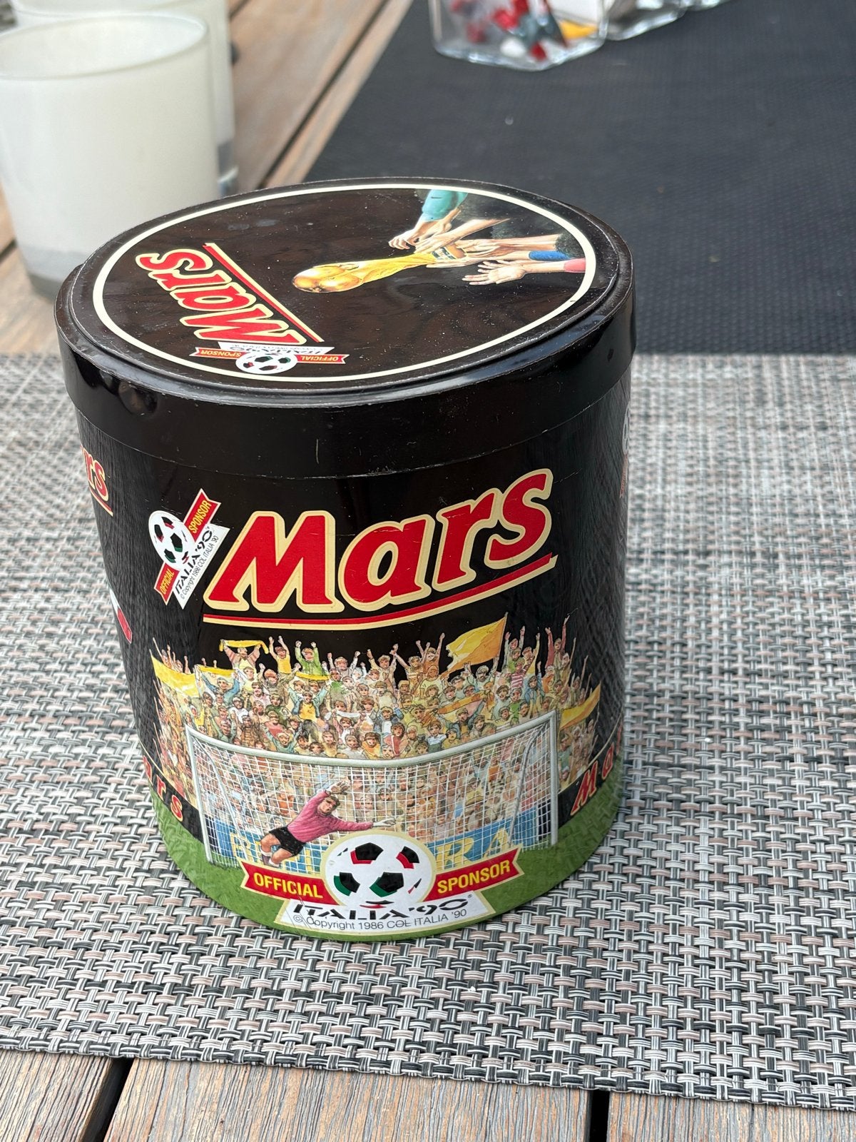 Vintage Mars blik WK Italie 1990 - Collectors item, Verzamelen, Blikken, Ophalen of Verzenden, Gebruikt, Overige, Overige merken