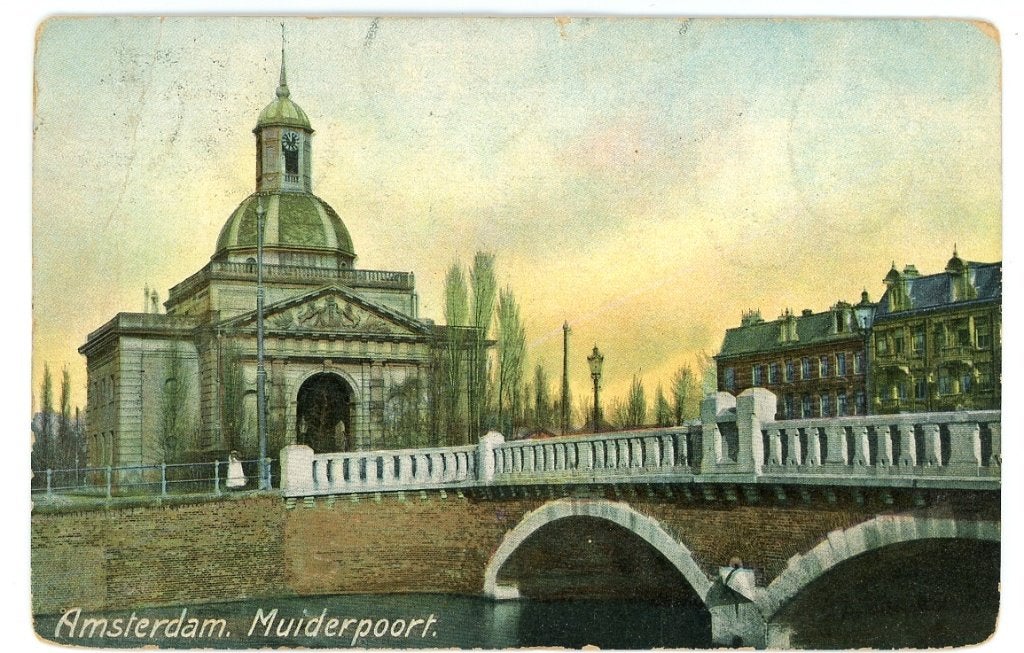 Amsterdam, Verzamelen, Ansichtkaarten | Nederland, Gelopen, Noord-Holland, Voor 1920, Ophalen of Verzenden