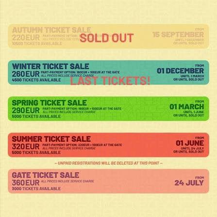 1x ticket OZORA festival 24 juli-04 aug, Eén persoon, Vliegtuig, Met bestemming of datum