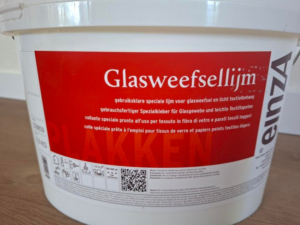 Glasweefsellijm 5 kg - ongebruikt - gebruiksklaar Behanglijm, Ophalen of Verzenden, Nieuw, Overige typen