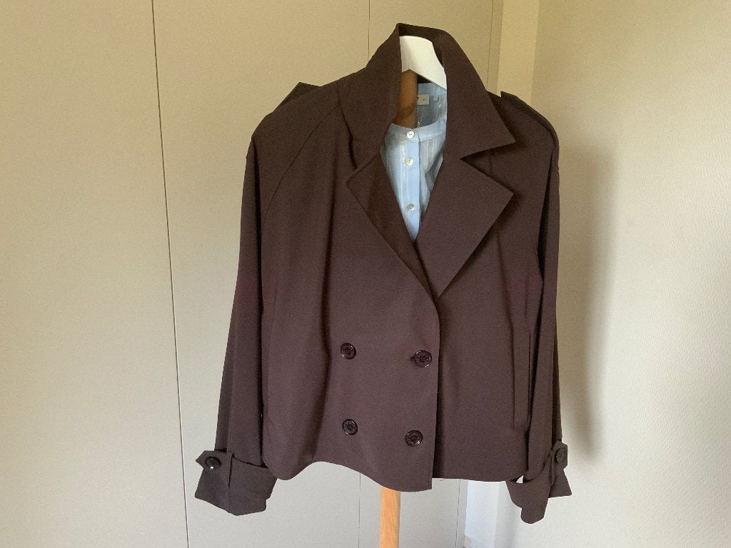 Super leuk jasje bonded travelstof Studo Anneloes S, Studio Anneloes, Bruin, Verzenden, Maat 46/48 (XL) of groter