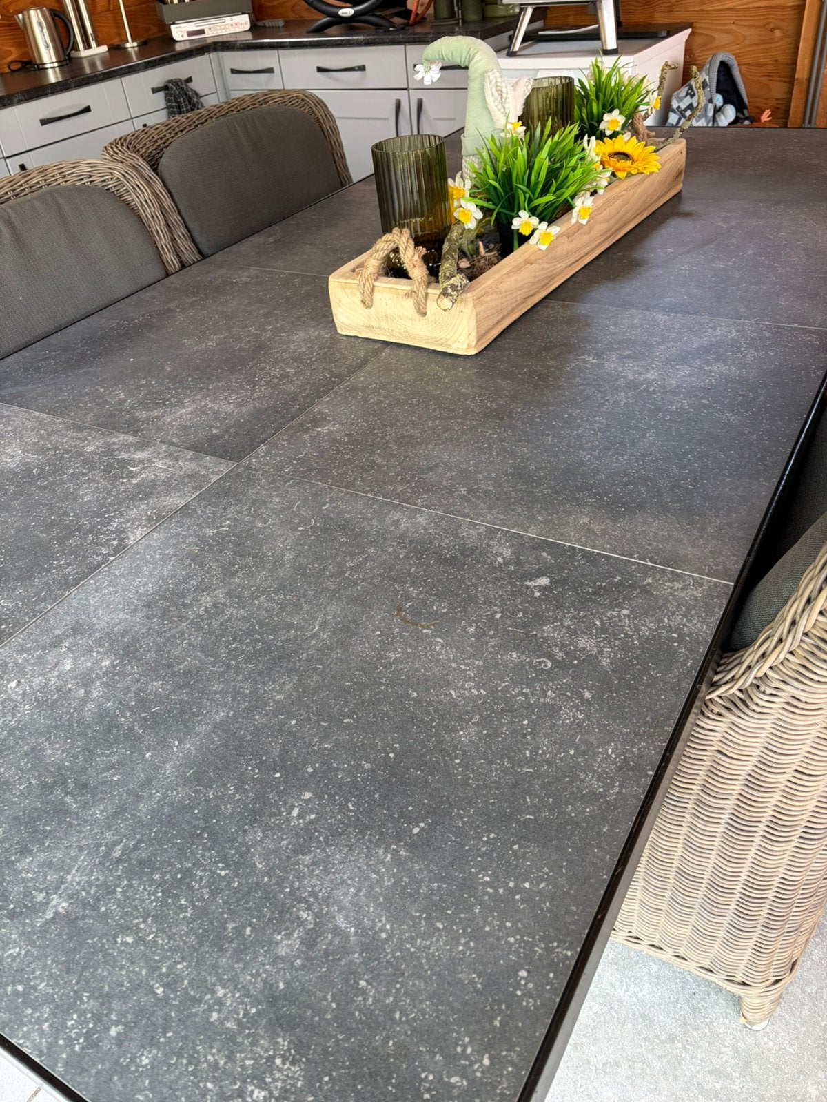 Tekoop natuursteen tafelblad, Tuin en Terras, Terrasdelen en Vlonders, Ophalen, Zo goed als nieuw, Overige materialen